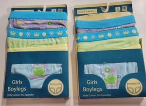 Girl Falls Creek Brand 3 pack Green Blue Yellow Lavender Boyleg Size 12 LOT OF 2 - Picture 1 of 6