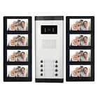 7" moniteur 8 unités système d'interphone d'appartement téléphone vidéo porte pour 8 ménages