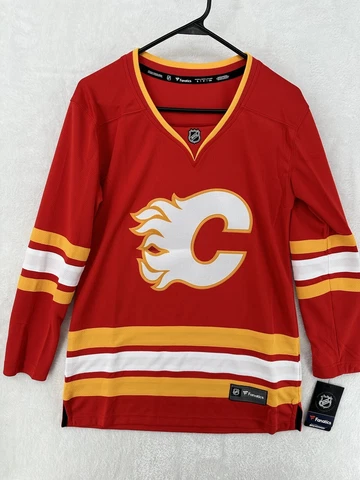 Fanatics Calgary Flames Jersey Adult Small Breakaway Home Red NHL Hockey Cover