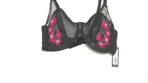 Reggiseno Balconcino Montelle 9061 Eclipse Keyhole Nero/Rosso Taglia 36D Nuovo!!! - Foto 1 di 2