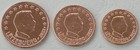 1+2+5 Cent Kursmünzen Luxemburg 2023 unz.