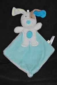 🐶Doudou plat chien SUCRE D’ORGE blanc bleu cocard beige Etat Neuf - Picture 1 of 3