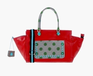 Neu mit Etikett Gabs Cabrio große rote Ledertasche Schultertasche Made in Italy - Bild 1 von 11