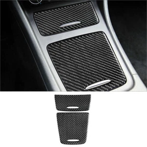 For Mercedes Benz CLA Carbon Fiber Center Storage&Cigarette Lighter Cover Trim - Picture 1 of 12