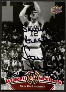 Steve Alford #13 signed Autogramm Auto 2010 Upper Deck World of Sports Karte - Bild 1 von 1