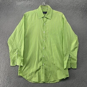 Ralph Lauren Shirt Mens Medium Purple Label Green Gingham Button Up Italy - Picture 1 of 9