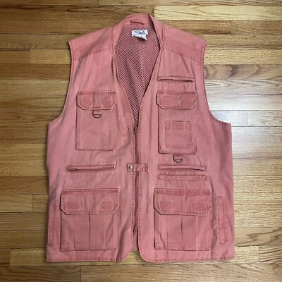 Murray Toggery Shop Nantucket Reds Men's Fishing Vest XL Salmon Pink 13-Pockets - Image 1 of 4