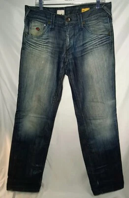 Energie Sixty Liam Jeans Mens Actual 35.5x32 Distressed Embroidered Y2K Italy - Image 1 of 4