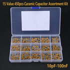450PCS 15 Value  10pF~100nF Electronic Ceramic Capacitor Assorted Kit w/ Box