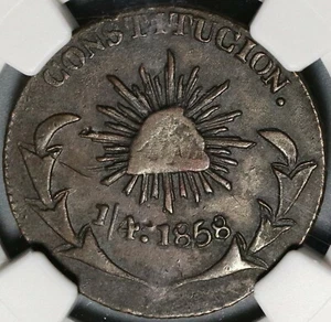 1858 NGC VF 30 Durango 1/4 Real Mexico State Radiant Cap Coin POP 1/1 (20070503C - Picture 1 of 6