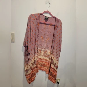 Angie Size L Boho Multicolored Pattern Kimono Outfit Topper - Picture 1 of 5