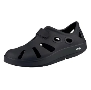 Oofos Oocandoo Sandals M8 W10 Black Sport Recovery Lightweight Adjust Strap - Picture 1 of 6