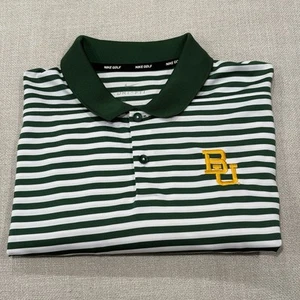 Nike Golf Baylor Bears Mens Dri-Fit On Field Polo Shirt L Player Issue Big 12 - Picture 1 of 10