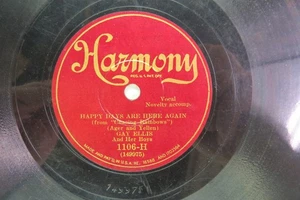 Annette Hanshaw - HARMONY 1106-H - Happy Days Are Here Again & I'm Following You - Picture 1 of 4