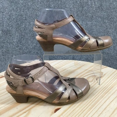 Rockport Cobb Hill Sandals Womens 7 M Aubrey Strappy Mary Jane Brown Leather - Image 1 of 4