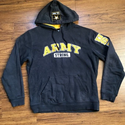 Sudadera con Capucha Pullover Grande Adulto Grande De Colección Y2K Champion Ejército Fuerte Ejército de Estados Unidos Foto 1 de 4