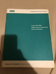 Vintage 1968 IBM System 360 COBOL Program Reference Handbook - Picture 1 of 5