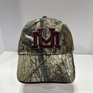GRIZ MONTANA UNIVERSITY Hat Mens Camo Strapback Football Basketball Trucker Cap - Picture 1 of 7