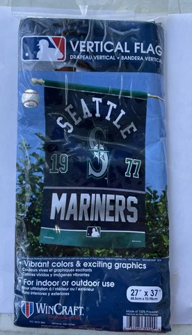 Seattle Mariners Vertical Flag 27x37 inch - Established 1977 flag. new Cover