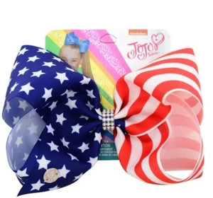 Jojo 8" American Flag Bow Red, White & Blue 4th of July - Picture 1 of 1