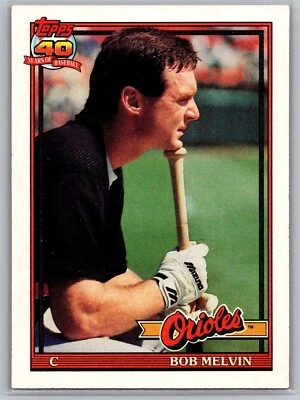 1991 Topps - #249 Bob Melvin Baltimore Orioles MLB Baseball Card - Image 1 of 2