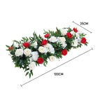 Artificial Silk Rose Flower Row Leaves Wedding Party Garden Wall Valentine Decor