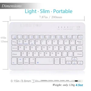 Keyboard Case For Apple iPad Mini 1 2 3 4 5 6 Cover Wireless Bluetooth Keyboard - Picture 1 of 21