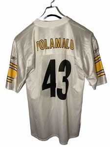 Reebok Official NFL Players Troy Polumalu 43 Steelers Liteweight Jersey-White-L - Picture 1 of 6