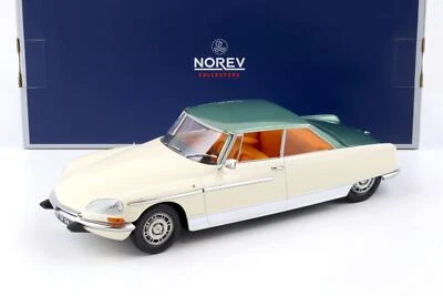 1:18 Norev Citroën DS 21 Le Leman 1968 Ivoire Et Vert Métallique 181751 - Photo 1/4
