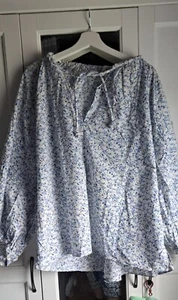 H&M Blue and White floral top XL - Imagen 1 de 1