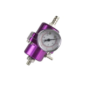 PURPLE JDM Adjustable 1 to 140 Psi FPR Fuel Pressure Regulator Kit with Gauge - Picture 1 of 5