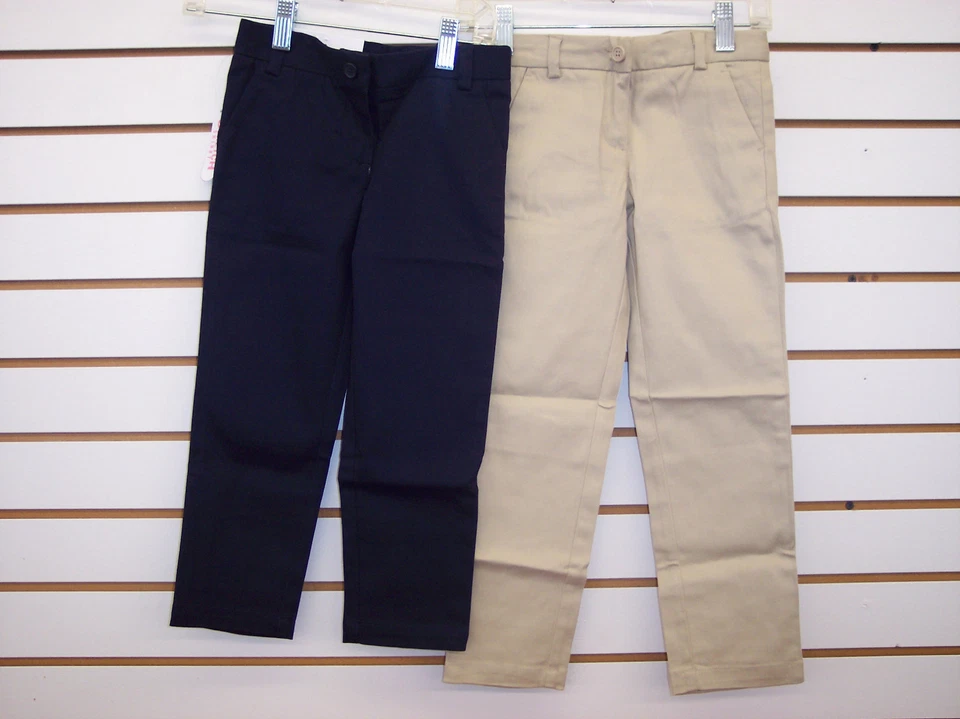 Girls IZOD $30 Navy or Khaki Uniform Stretch Skinny Pants Size 4 - 16 - Image 1 of 1