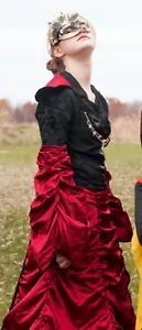 Medieval Gothic Vampire Bride Costume Princess Halloween Dress Women M/L - Picture 1 of 8