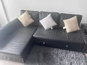 IKEA Friheten Sofa - Black *Excellent Condition* (Market price $1000) - Picture 1 of 4