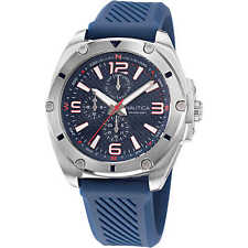 Mens Wristwatch NAUTICA TIN CAN BAY NAPTCS224 Multifunctions Silicone Blue