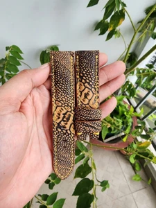Brown  24/22 mm 100% Genuine  Nubuck Ostrich Legs Leather Watch Strap,Customize - Picture 1 of 8