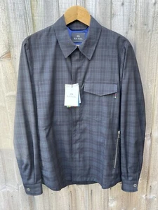 PS Paul Smith Check Overshirt Jacket Grey Small Brand New With Tags Zip Logo Tab - Picture 1 of 6