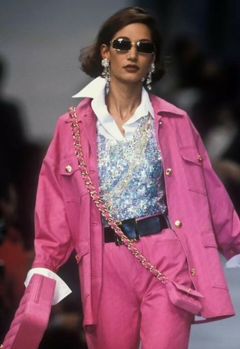 Gilet vintage paillettes Chanel passerella taglia S