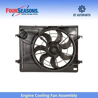 For 2007-2012 Hyundai Elantra Engine Cooling Fan Assembly 4 Seasons 2008 2009 - Image 1 of 4