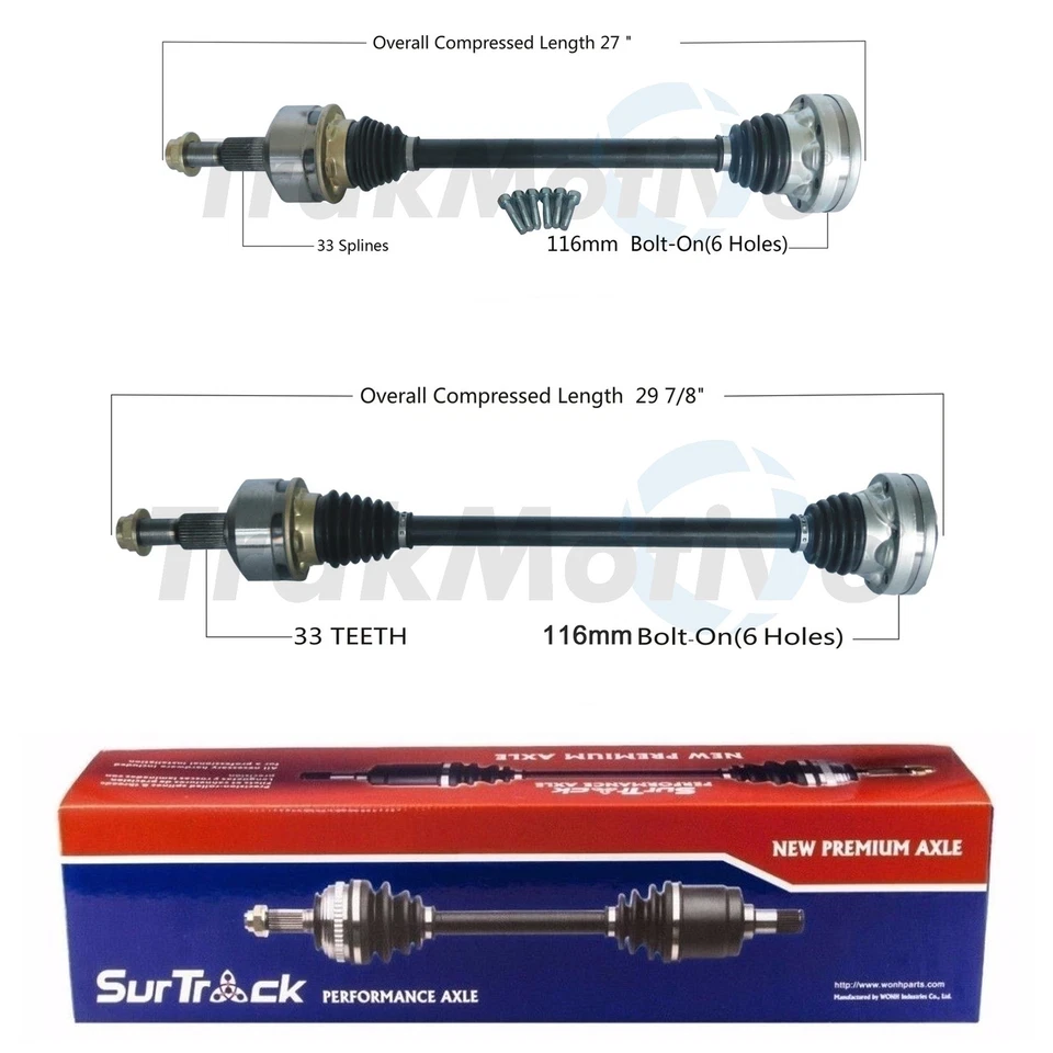 Juego de 2 ejes de eje trasero CV SurTrack para Cadillac CTS 2009-2015 Foto 1 de 1