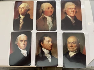 Presidents Washington,Adams,Jefferson,Madison,Monroe,Adams Lot 6 Trading Cards - Picture 1 of 4