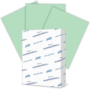 Hammermill Colored Paper, 24 Lb Green Printer Paper, 8.5 X 11-1 Ream (500 Sheets - Picture 1 of 12