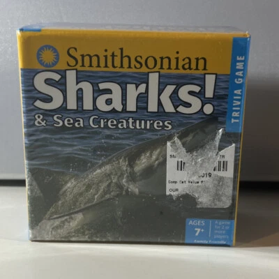 JUEGO Smithsonian Tiburones y Criaturas Marinas Raramente Ofrecido Trivia Nuevo Sellado 200  Foto 1 de 2