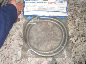Chicago faucets pre-rinse hose 60" hose stainless steel hose 1919-060kjknf - Picture 1 of 4