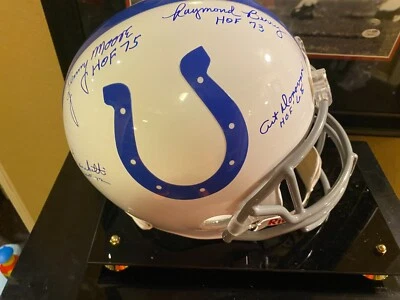 Lenny Moore Raymond Berry Marchetti Art Donovan SIGNED Colts F/S Helmet JSA - Image 1 of 4