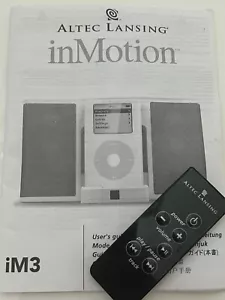 Remote Control - Altec Lansing inMotion iM3 / IM3C iPod Portable Audio System - Picture 1 of 3
