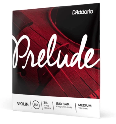 D'Addario J810 3/4M Prelude Violin String Set 3/4 Scale Medium Tension - Image 1 of 4