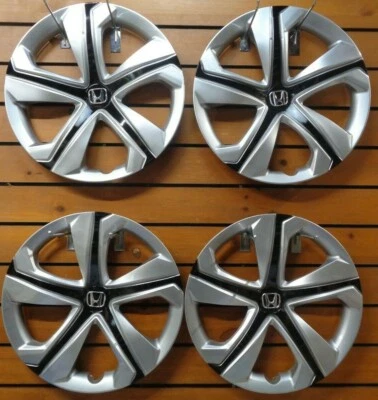 New Set (4pcs) Fits Honda Civic 2016 2017 2018 19 16" Hubcaps Wheel Covers 55099 - Image 1 of 2