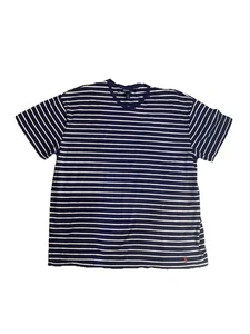 Camiseta Polo Ralph Lauren Grande Para Hombre 2XB Azul y Blanco Rayas Cuello en V - Imagen 1 de 6