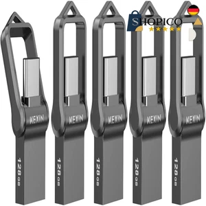 USB C Speicherstick 128GB | 5er Set OTG kompatibel | Mobil & PC - Photo 1/8